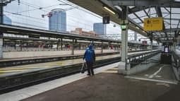 Un quai désert de la gare Lyon-Part-Dieu, le 7 décembre 2022.