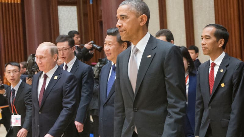 Vladimir Poutine et Barack Obama le 11 novembre 2014