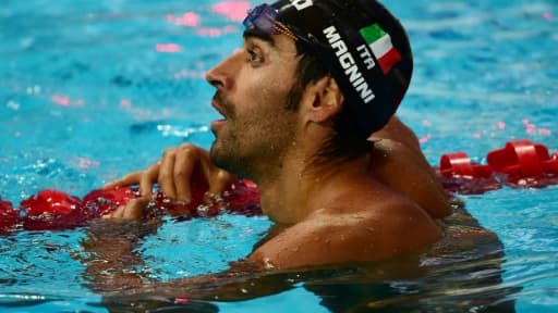 Filippo Magnini au terme d'une série du 200 m libre aux Mondiaux de Kazan, le 3 août 2015