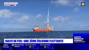 Golfe de Fos: trois éoliennes flottantes installées, mise en marche prévue en 2024