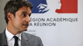 Gabriel Attal, ministre de l'Education nationale, le 16 août 2023 à La Réunion