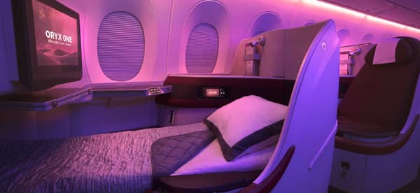 La cabine affaires de Qatar Airways