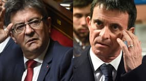 Jean-Luc Mélenchon et Manuel Valls. 