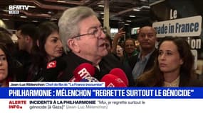Concert d'un orchestre israélien perturbé à la Philharmonie: "Je regrette surtout le génocide", affirme Jean-Luc Mélenchon