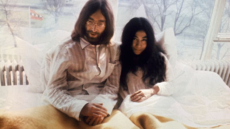 John Lennon et Yoko Ono le 27 mars 1969 