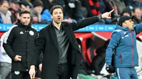Xabi Alonso lors du match Leverkusen-Mönchengladbach (0-0, Bundesliga), le 27 janvier 2024