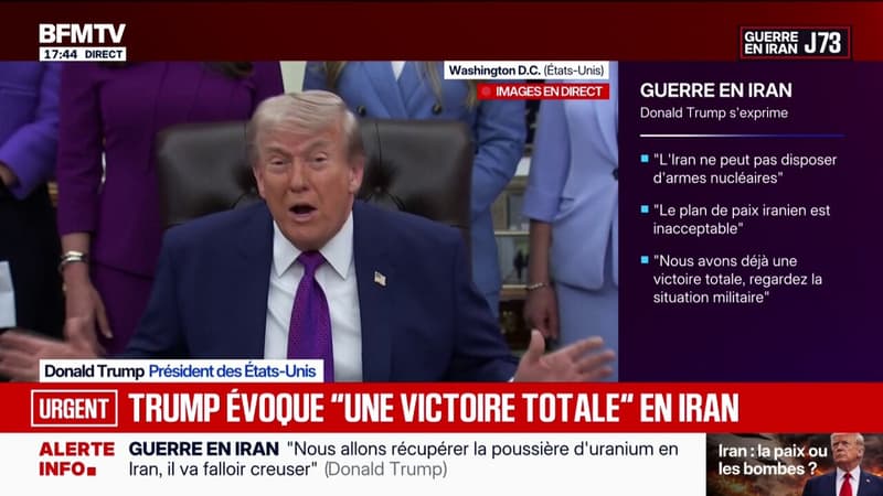 "Il s'agit pour nous de récupérer de la poussière d'uranium enrichi", explique Donald Trump