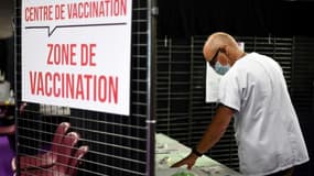 Centre de vaccination à Garlan (Finistère), le 31 mai 2021