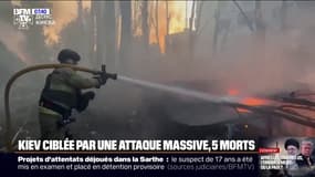 Guerre en Ukraine: des "bombardements massifs" sur Kiev font au moins cinq morts
