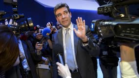 Arnaud Montebourg, ce mardi au Salon de l'Automobile à Genève.