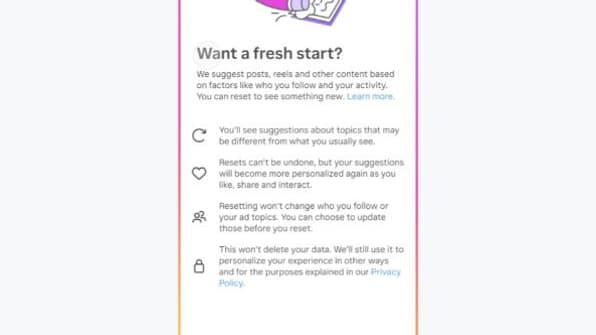 On peut renouveler ses recommandations sur Instagram