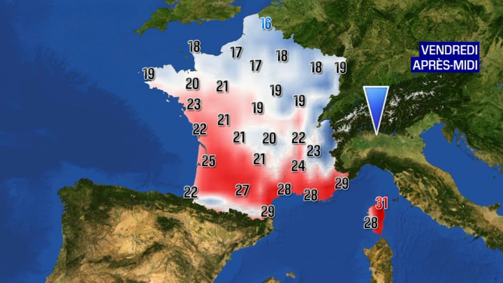 Les températures seront comprises entre 16°C et 29°C, le 16 septembre 2022.