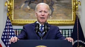 Joe Biden, le 28 mai 2023, prend la parole à la Maison Blanche, à Washington