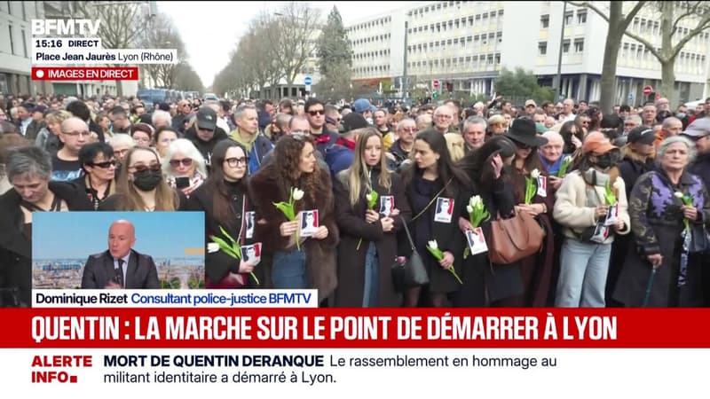 La marche pour Quentin Deranque sur le point de démarrer à Lyon