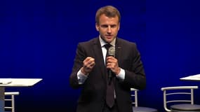 Le président de la République Emmanuel Macron à Saint-Brieuc, le 3 avril 2019. 