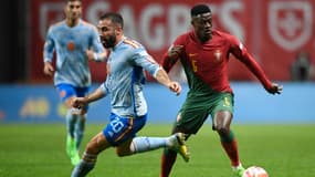 Nuno Mendes avec le Portugal, le 27 septembre 2022.