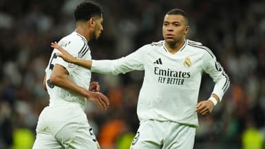 Kylian Mbappé avec le Real Madrid en avril 2025