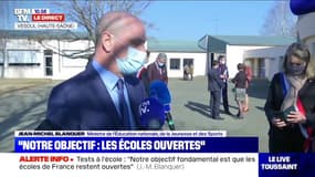 Jean-Michel Blanquer: Il y a "un objectif de test de 300.000 tests à l'école par semaine vers la mi-mars"