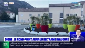 Digne-les-Bains: le rond-point Arnaud Beltrame inauguré