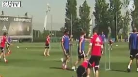 Ronaldo euphorique après un but… à l’entraînement