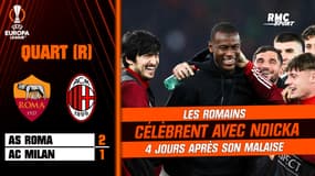 AS Roma (Q) 2-1 AC Milan : La joie des Romains avec Ndicka, 4 jours après son malaise face à l'Udinese