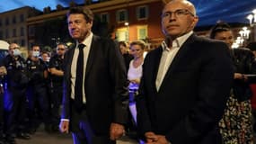 Le maire de Nice Christian Estrosi (g) et le député LR Eric Ciotti, à Nice le 11 juin 2020.