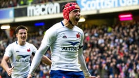 Louis Bielle-Biarrey lors du match du VI Nations Ecosse-France, 10 février 2024