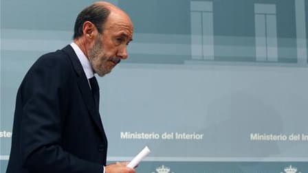 Les autorités espagnoles n'ont aucune confiance en la trêve annoncée par les séparatistes basques de l'ETA et entendent continuer à pourchasser ses membres, selon le ministre espagnol de l'Intérieur, Alfredo Perez Rubalcaba. /Photo d'archives/REUTERS/Paul