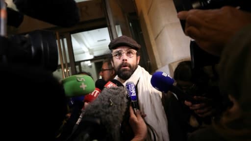 Le militant Cédric Herrou à Nice, dans le sud-est de la France, le 4 janvier 2017