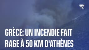 Grèce: un incendie de forêt fait rage à 50 km d'Athènes  