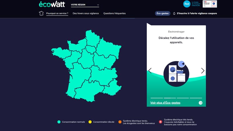 Consommation d'électricité: EcoWatt a désormais son application mobile pour alerter les Français