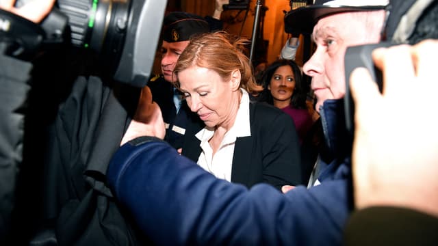 Patricia Cahuzac à son arrivée au tribunal correctionnel de Paris, ce lundi.