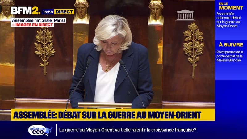 Pour Marine Le Pen, il est "illusoire" de faire chuter le régime iranien "par des bombardements, aussi massifs qu'ils le sont"