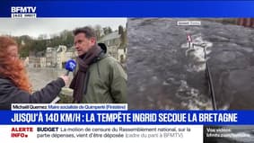 Tempête Ingrid en Bretagne: "Il y a une légère décrue", explique le maire de Quimperlé