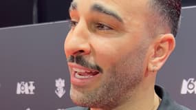 Adil Rami lors de la draft de la Kings League France, le 25 mars 2025 à Paris