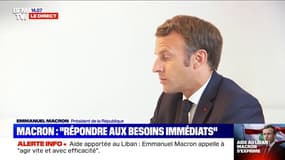Emmanuel Macron: "C'est l'avenir du Liban et du peuple libanais qui se joue"