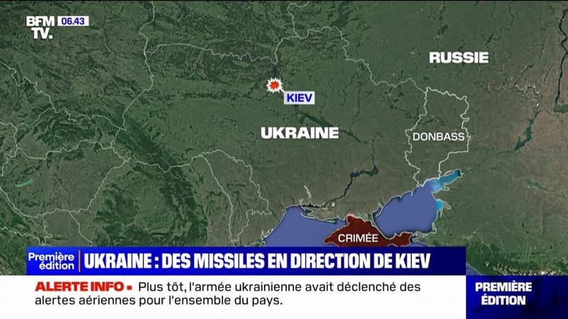 Les autorités ukrainiennes affirment que des missiles volent en direction de Kiev