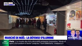 Hauts-de-Seine: le marché de Noël de la Défense s'illumine