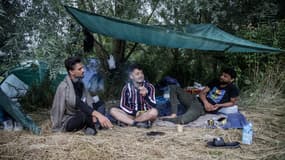 Migrants afghans à Calais. 