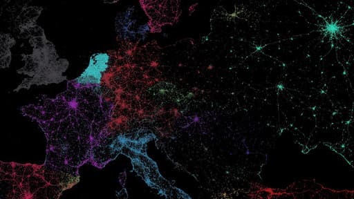 Cartographie des langues sur Twitter en Europe