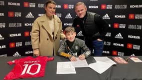 Coleen, Kai et Wayne Rooney, le 17 décembre 2020