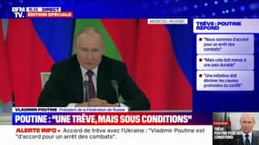 "En fonction de la manière dont se développe la situation sur le terrain, nous continuerons nos négociations", déclare Vladimir Poutine