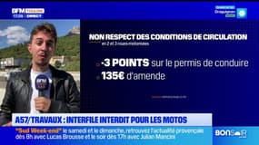 A57: avec les travaux, la circulation en inter files interdite pour les motos
