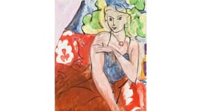Henri Matisse (1869 -1954)
Corselet sur fond de « Tahiti »,1936
Huile sur toile, 61,3 × 49,1 cm
Oberlin (OH), Allen Memorial Art Museum, 
Oberlin College © Succession H. Matisse, 
Photo Allen Memorial Art Museum, Oberlin