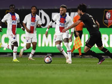 Neymar lors de Rennes-PSG, le 9 mai 2021.