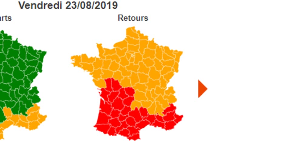 Vendredi 23 août, la journée est classée rouge dans le Sud et orange sur la moitié nord.