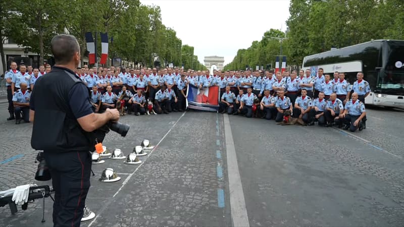 Défilé du 14-Juillet: les pompiers de Paris rendent hommage au caporal-chef Dorian Damelincourt, mort en opération