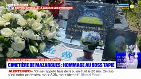 Cimetière de Mazargues: hommage au "Boss" Tapie