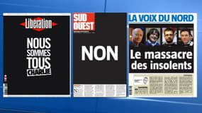 La presse rend un hommage unanime à Charlie Hebdo, jeudi 8 janvier 2015.