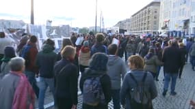 Des manifestants à Marseille, ce samedi 9 novembre 2019